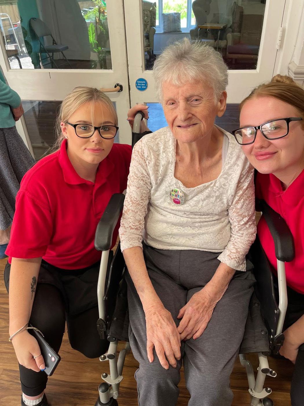 A member of our care team supporting a resident